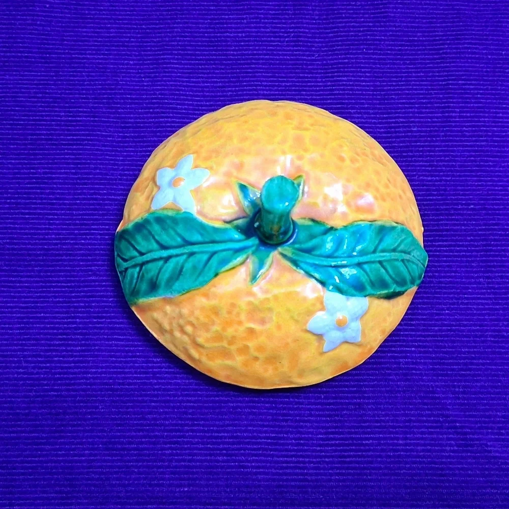 Vintage Maruhon Ware Orange Fruit Creamer And Sugar Bowl Set 1940s Japan - Picture 6 of 14